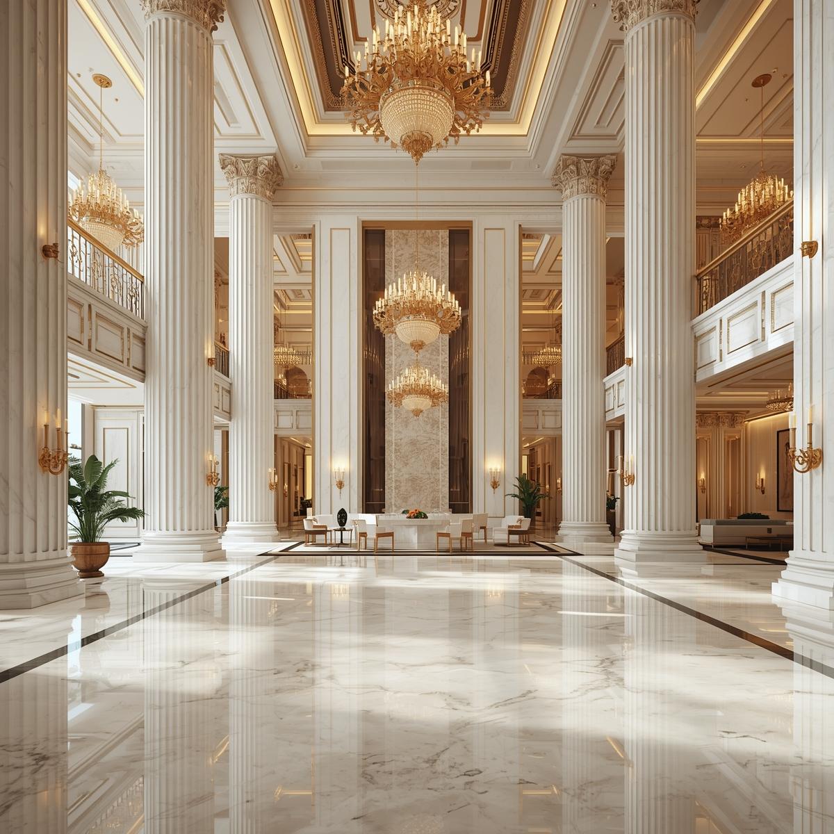 Hotel Lobby Marble Interiors